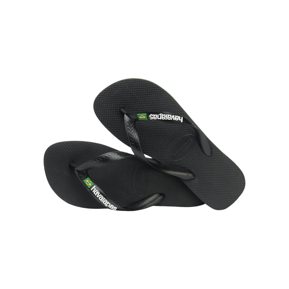 Havaianas Brasil Logo — Black/Black