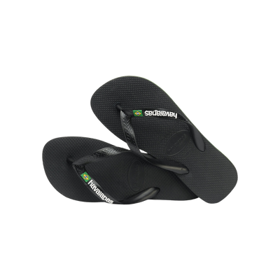 Havaianas Brasil Logo — Black/Black