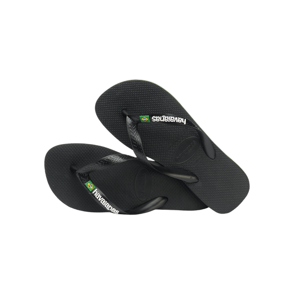 Havaianas Brasil Logo — Black/Black