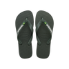 Havaianas Brasil Logo — Green Olive/Green Olive