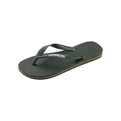Havaianas Brasil Logo — Green Olive/Green Olive