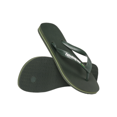 Havaianas Brasil Logo — Black/Black