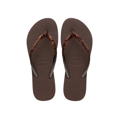 Havaianas Slim Glitter II  — Dark Brown