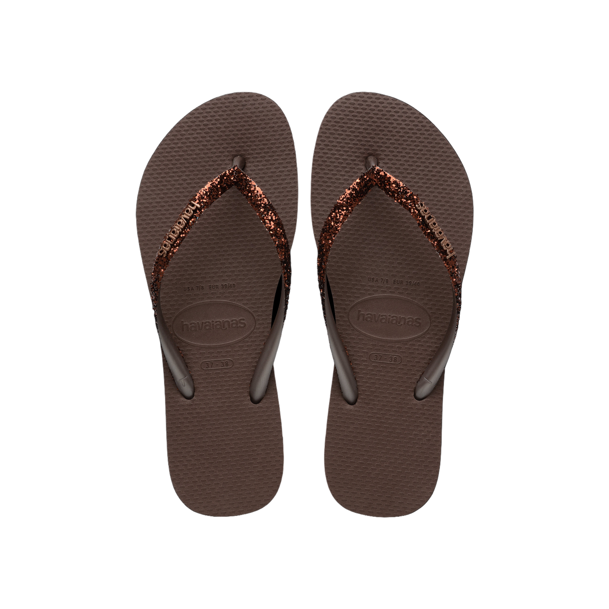 Havaianas Slim Glitter II  — Dark Brown