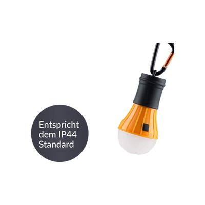 Munkees LED Tent Light with Carabiner Orange