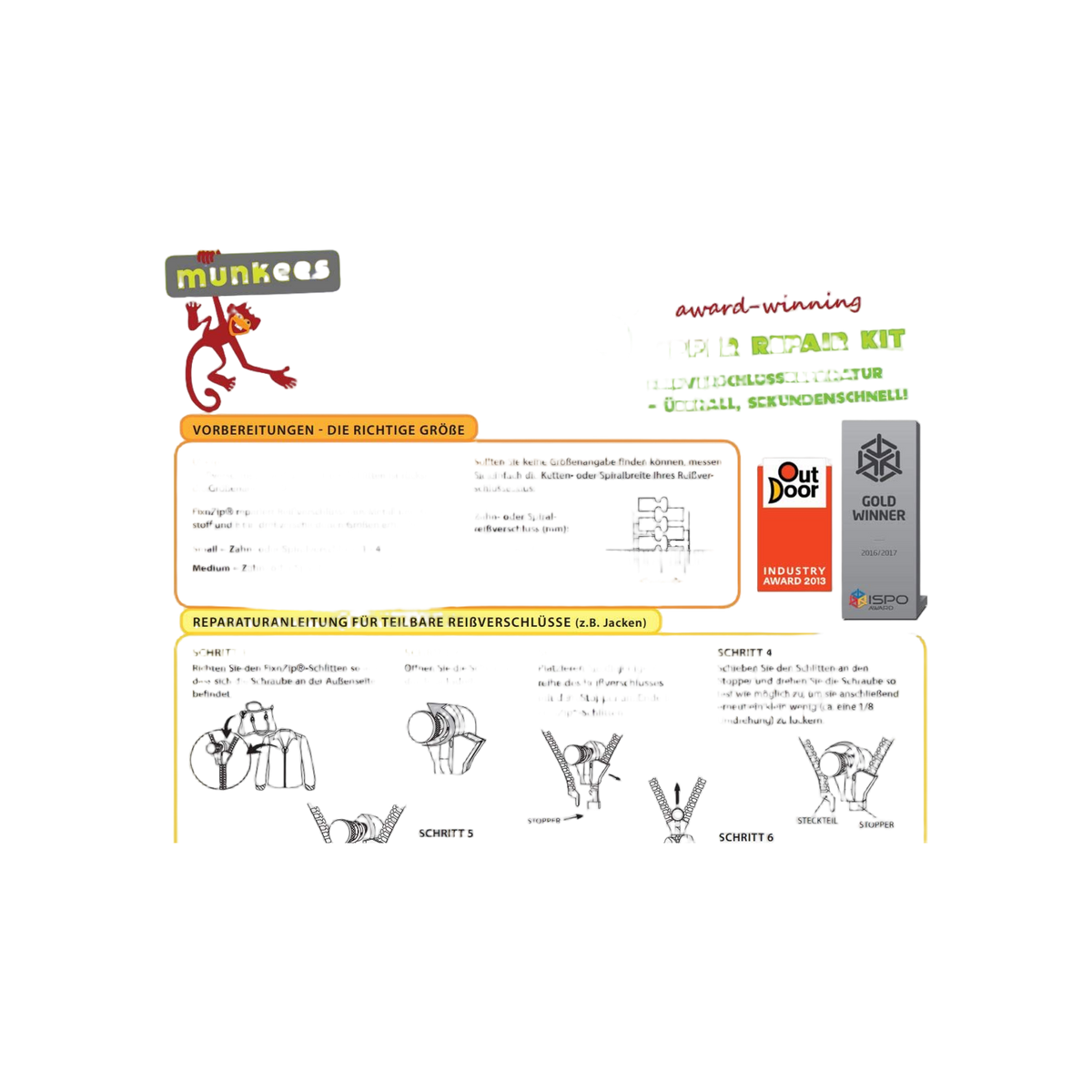Munkees FixnZip Graphite, Small
