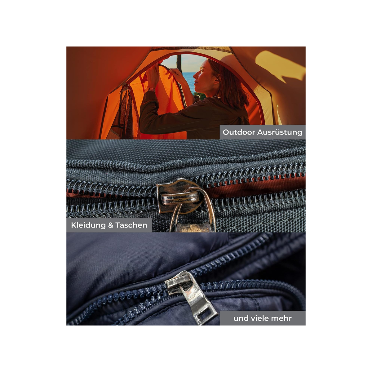 Munkees FixnZip Graphite, 3-pack