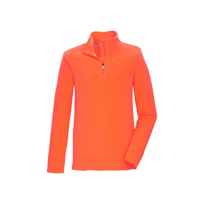 Killtec KSW 139 Boys Fleece Shirt — Shocking Orange