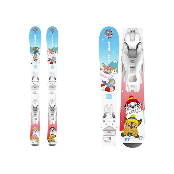 PAW Patrol kinder ski's met bindingen - complete ski set voor beginners met Marshall en Chase decoratie