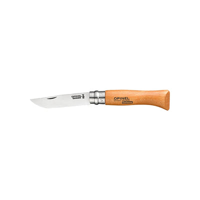 Opinel Carbon Steel mes met beukenhout handvat - klassiek Frans zakmes voor outdoor en keuken