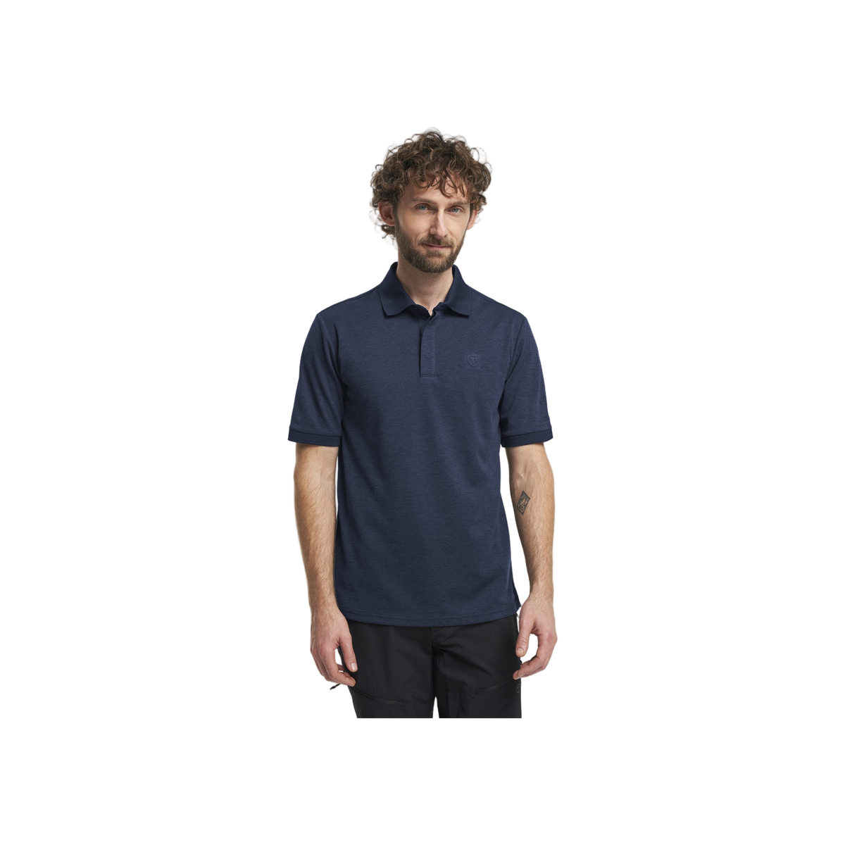 Tenson Txlite Melange Polo Men — Dark Navy