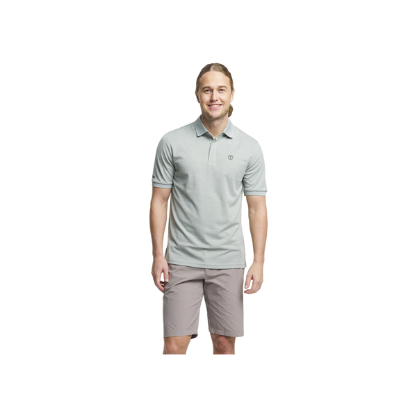 Tenson Txlite Melange Polo Men — Grey Green