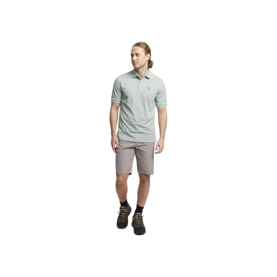 Tenson Txlite Melange Polo Men — Grey Green