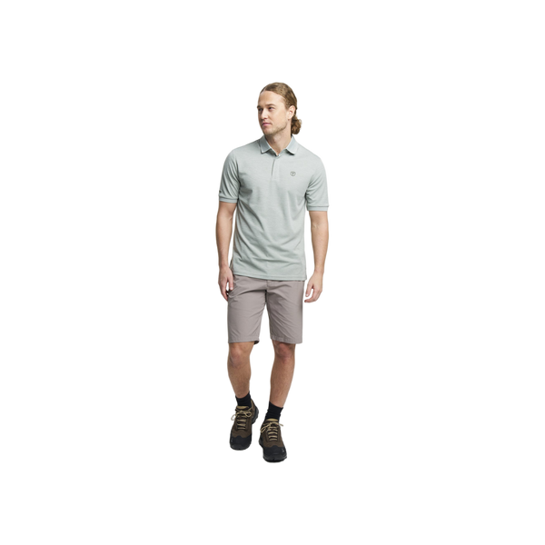 Tenson Txlite Melange Polo Men — Grey Green