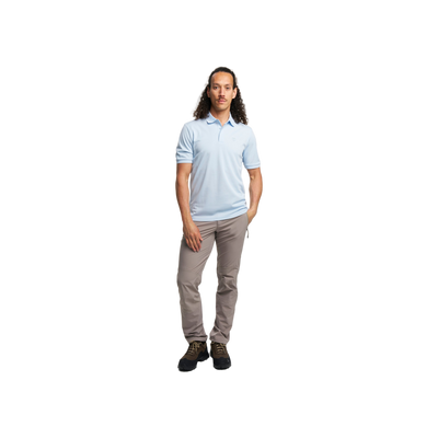 Tenson Txlite Melange Polo Men — Light Blue