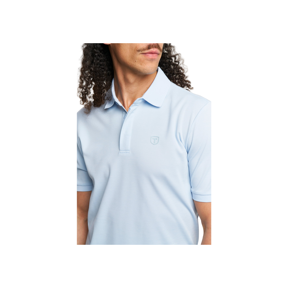 Tenson Txlite Melange Polo Men — Light Blue