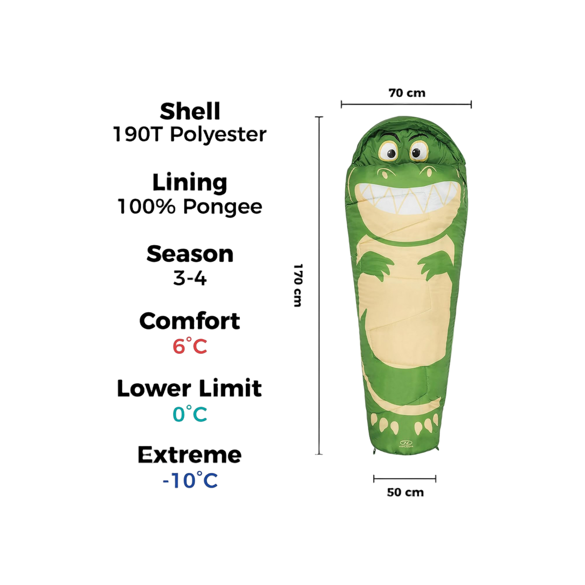 Highlander Dinosaur 300 Mummy Sleeping Bag