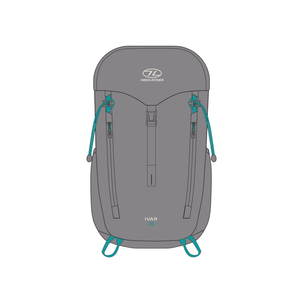 Highlander 25L Women Ivar Rucksack Haar Grey