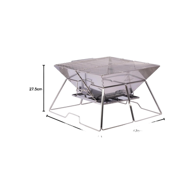 Vango Ranger Draagbare Houtskool BBQ - Compacte Stalen Barbecue