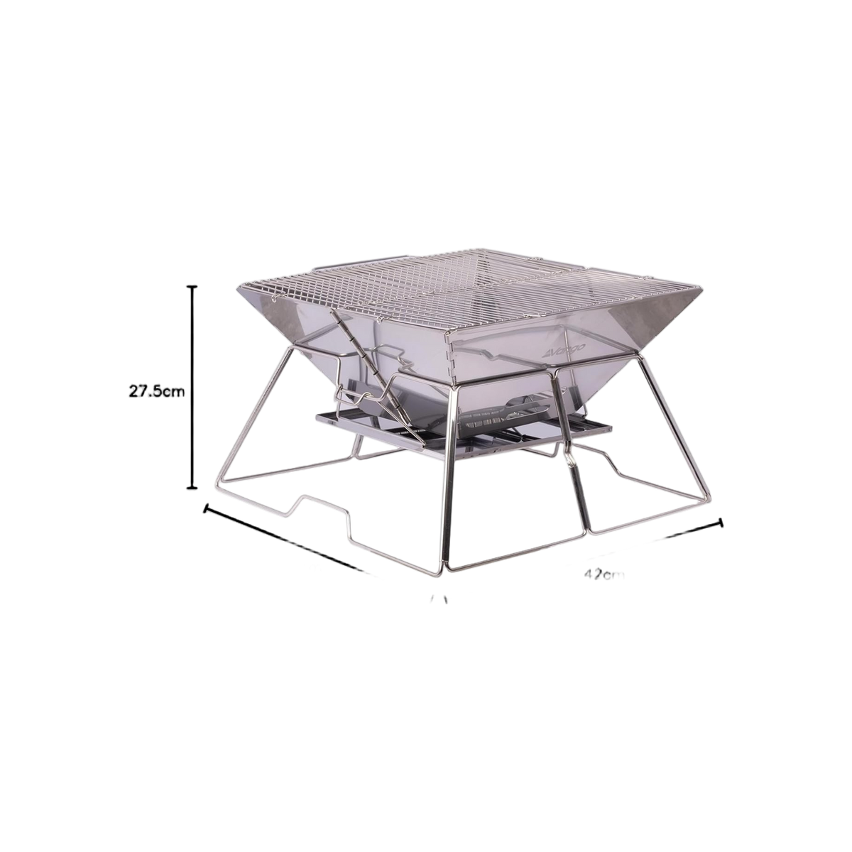 Vango Ranger Draagbare Houtskool BBQ - Compacte Stalen Barbecue