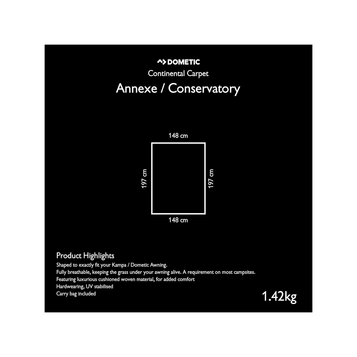 Dometic Continental Carpet Annexe
