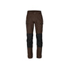 Bruine outdoor broek met zwarte knieversteviging voor heren - wandelbroek met zakken
