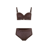 Pastunette Bandeau bikini — Dark Brown