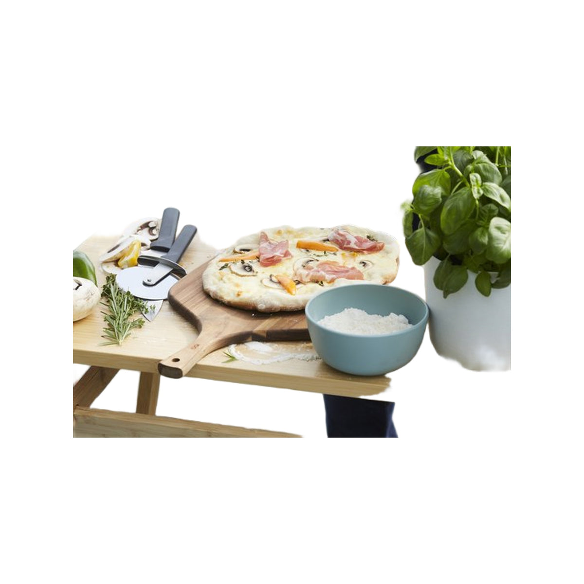 Barbecook Olivia pizza snijder uit RVS zwart 22.5cm