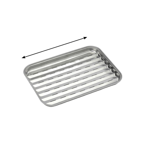 Barbecook Reusable Stainless Steel Grill Pan 34.5x24cm