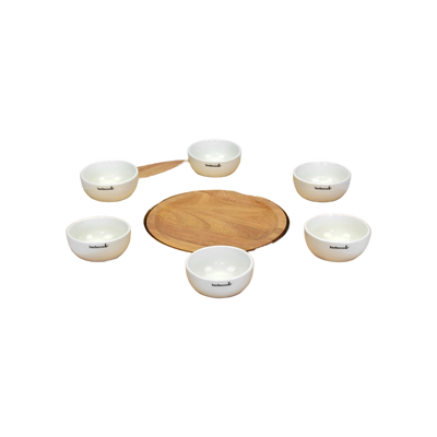 Barbecook Joya Lazy Susan Rubberwood with 6 Bowls Ø 48cm