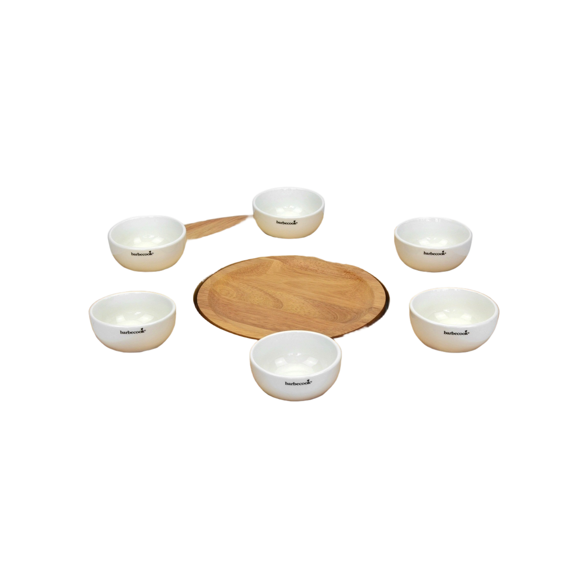 Barbecook Joya Lazy Susan Rubberwood with 6 Bowls Ø 48cm