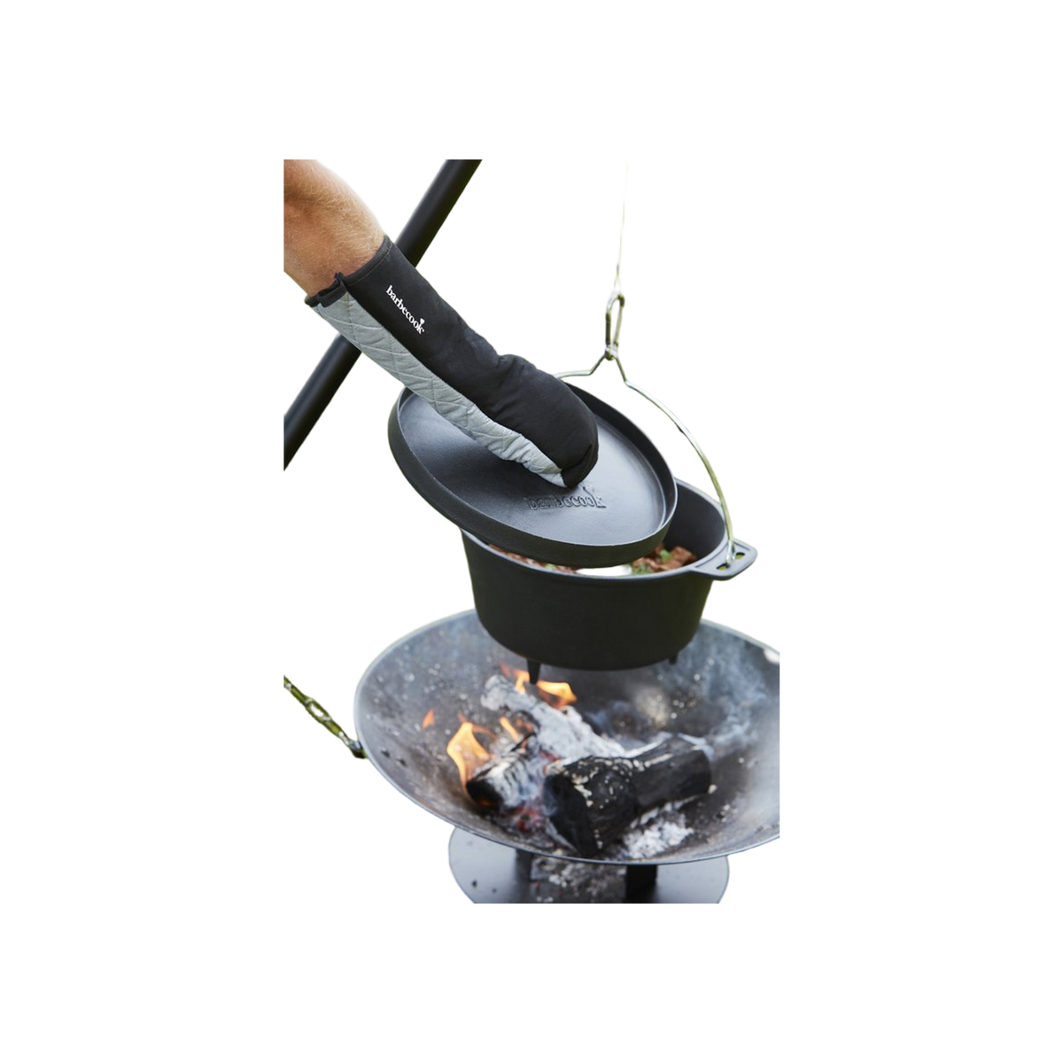 Barbecook BBQ Handschuhe Lang 40cm Baumwolle Aluminium Schwarz