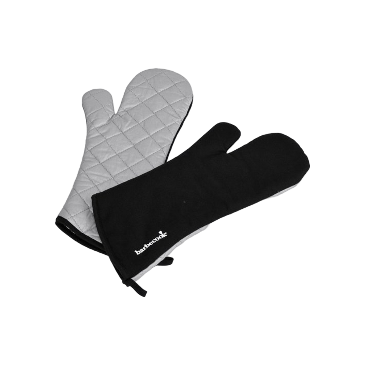 Barbecook paar lange handschoenen uit katoen en aluminiumisolatie zwart 40cm