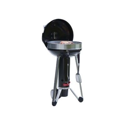 Barbecook Black Pepper set van spatel, vork en tang rvs zwart 43cm
