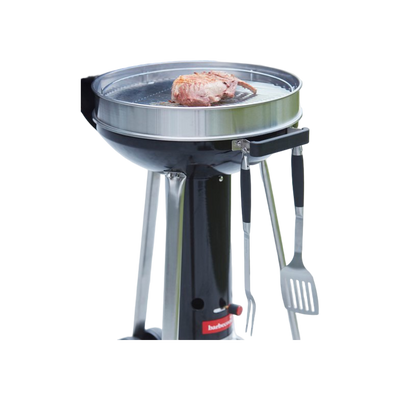Barbecook Black Pepper set van spatel, vork en tang rvs zwart 43cm