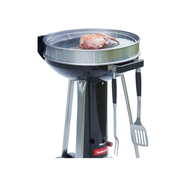 Barbecook Black Pepper set van spatel, vork en tang rvs zwart 43cm