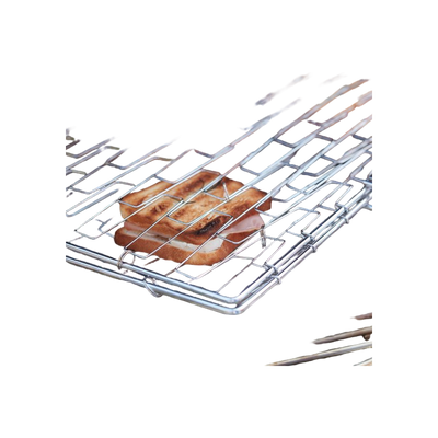 Barbecook elastische grill uit chroom en hout 40x28cm