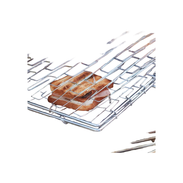 Barbecook elastische grill uit chroom en hout 40x28cm