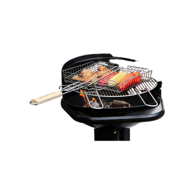 Barbecook Doppelrost aus Chrom und Holz 31,5x25x5cm