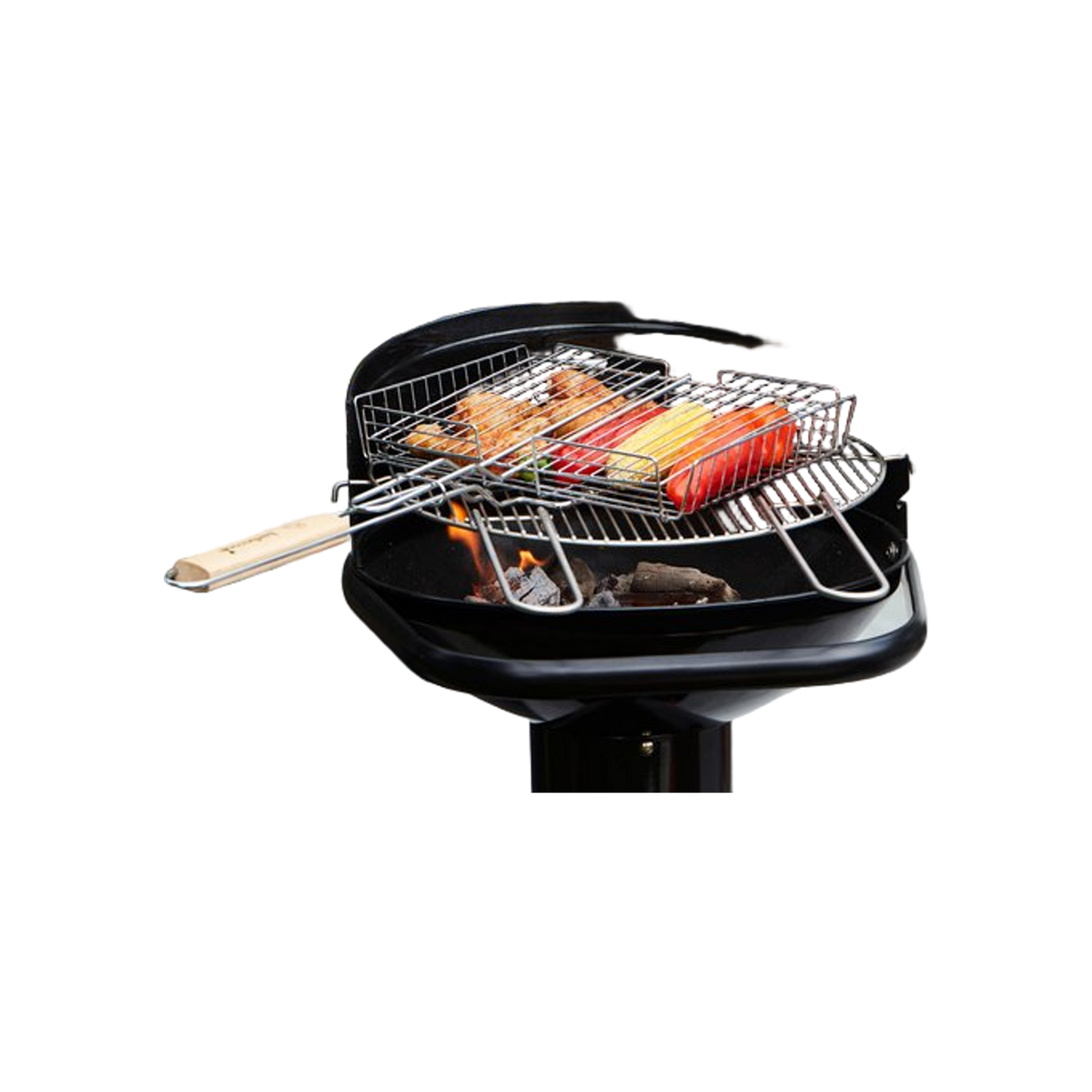 Barbecook Doppelrost aus Chrom und Holz 31,5x25x5cm