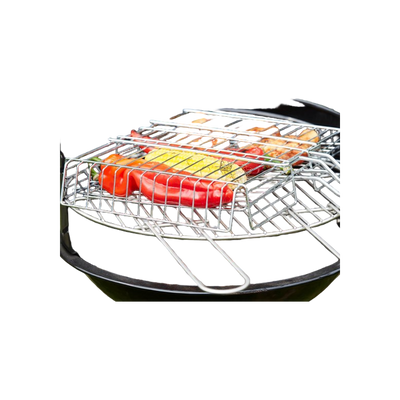 Barbecook Doppelrost aus Chrom und Holz 31,5x25x5cm