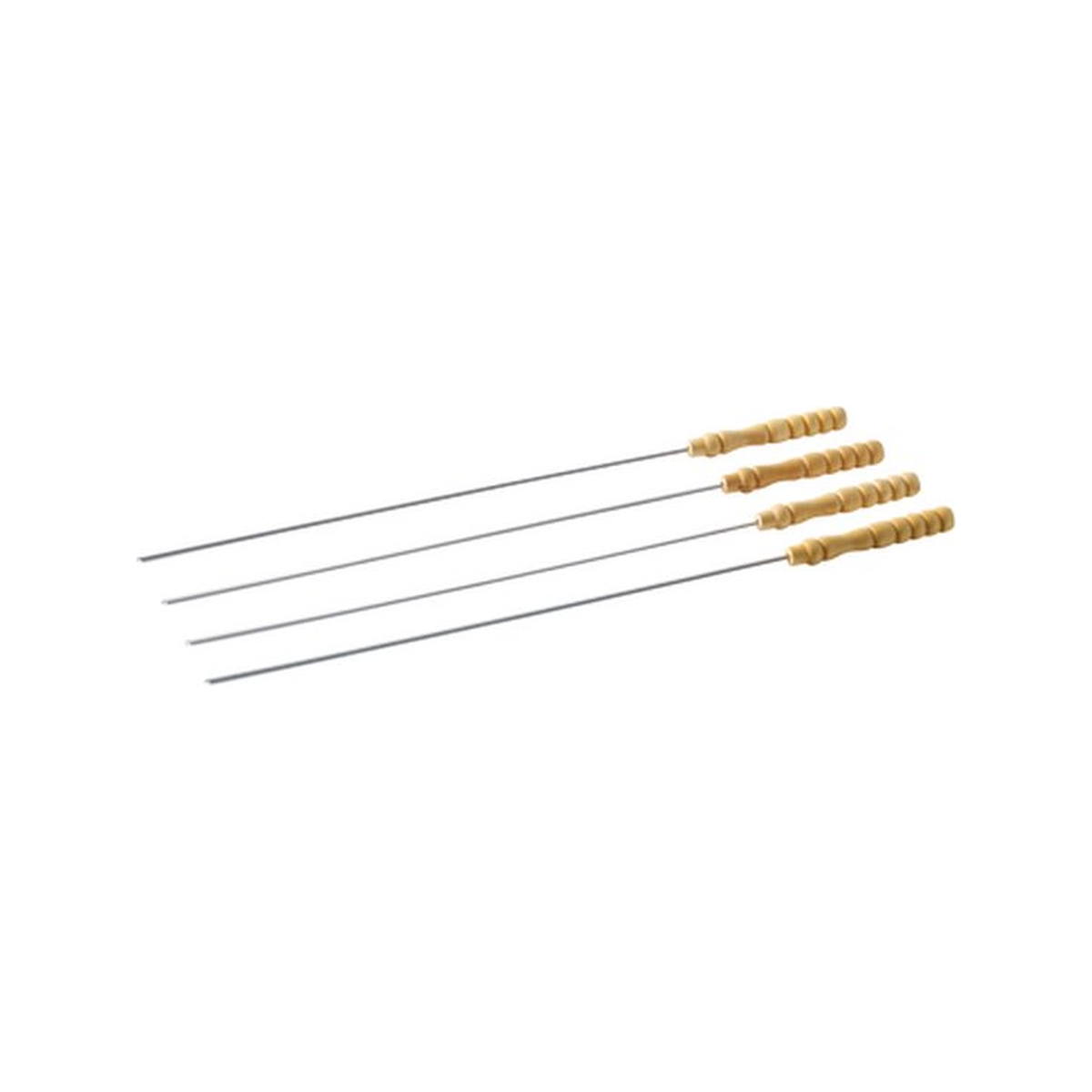 Barbecook set van 4 spiezen uit chroom en hout 43cm