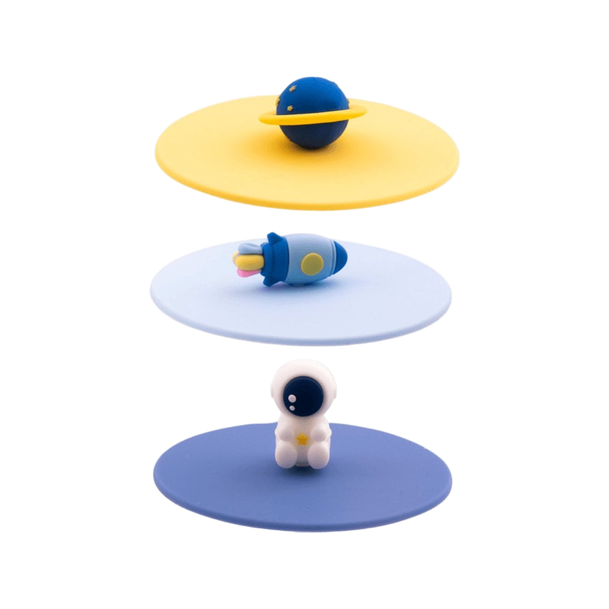 Dotz Deksel Uit Silicone Multicolor Ruimtevaart Ø10Cm