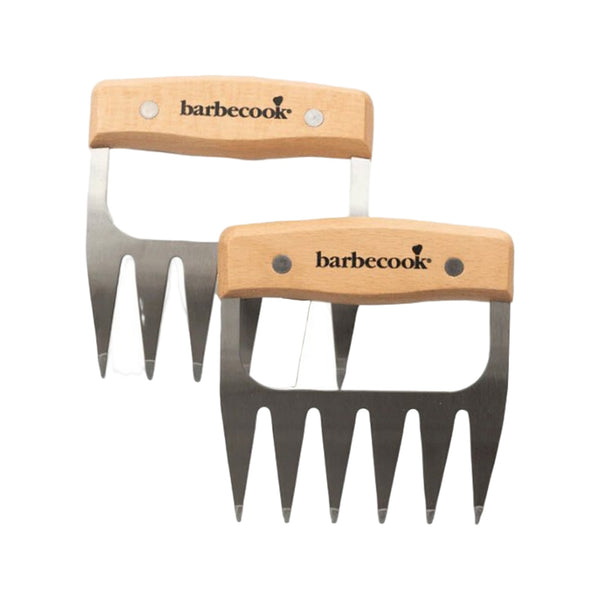 Barbecook Meat Claws Set van 2 - Roestvrij Staal & FSC Hout