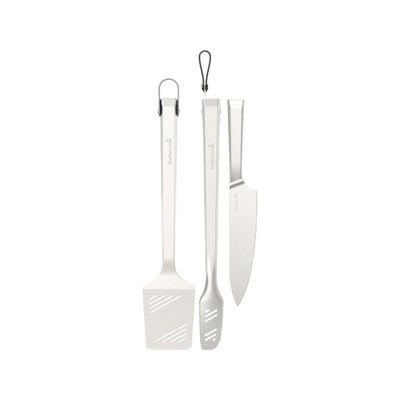 Barbecook Premium BBQ Gereedschapsset - RVS Spatel, Tang & Chefmes 45.7cm