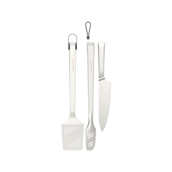 Barbecook Premium BBQ Gereedschapsset - RVS Spatel, Tang & Chefmes 45.7cm