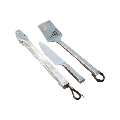 Barbecook Premium BBQ Gereedschapsset - RVS Spatel, Tang & Chefmes 45.7cm