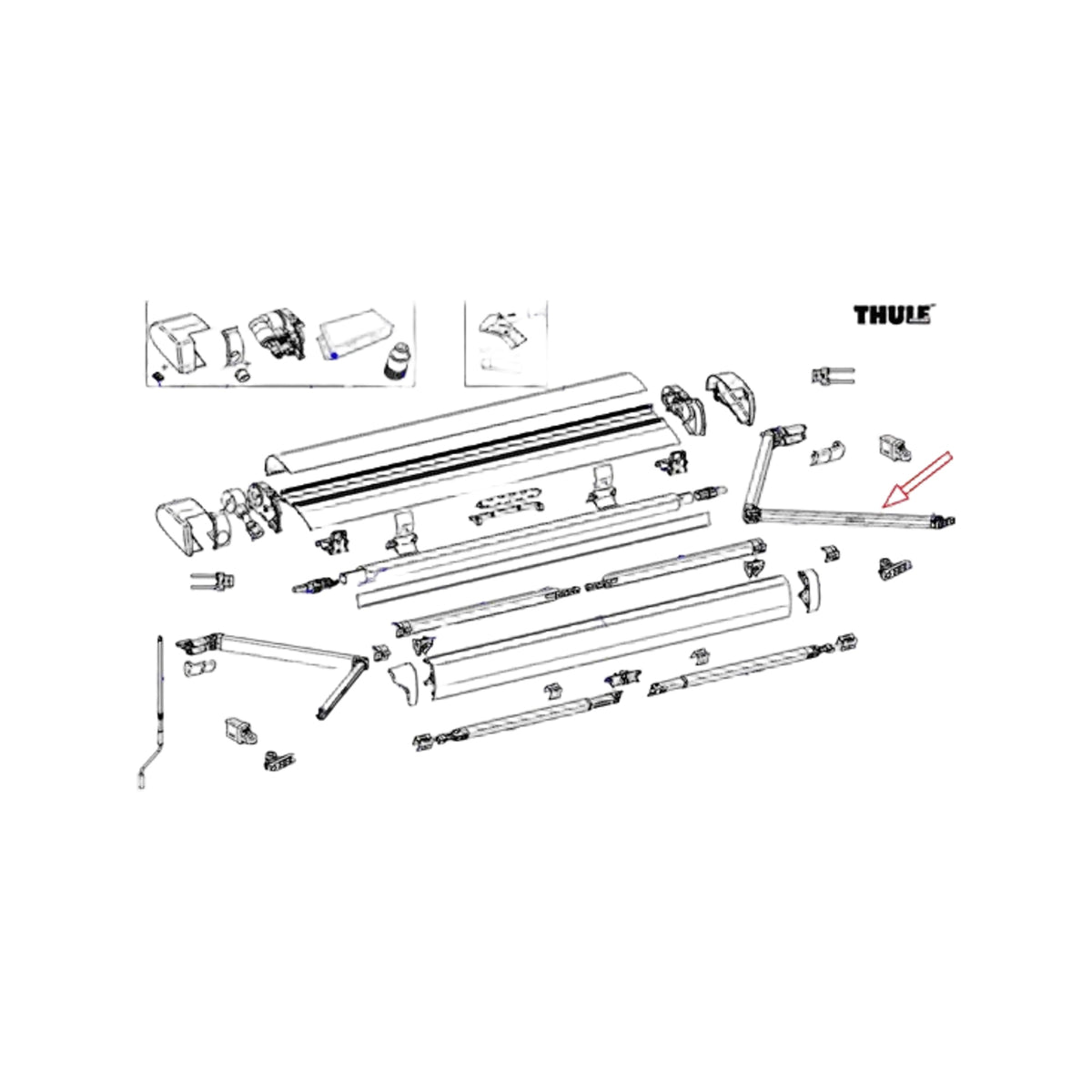 Thule RH spring arm 6300 3,00/5,00m