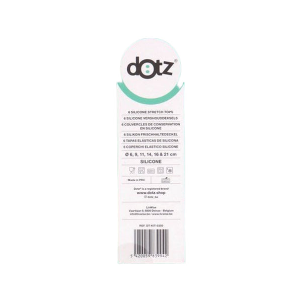 Dotz Set Van 6 Silicone Vershouddeksels Transparant