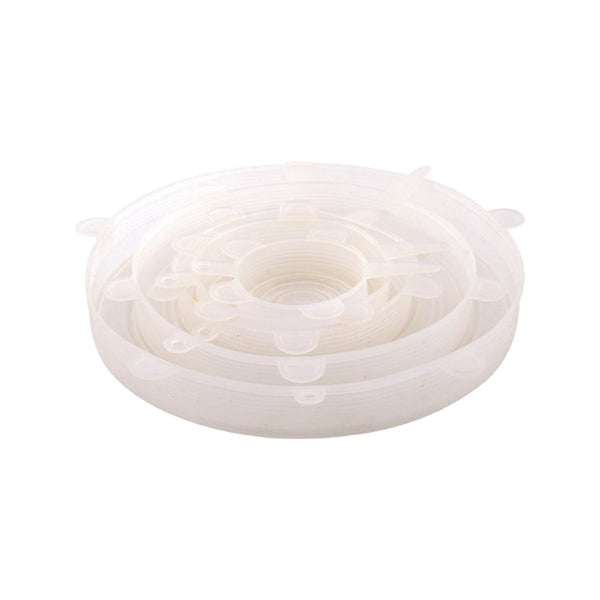 Dotz Set Van 6 Silicone Vershouddeksels Transparant